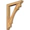 Ekena Millwork Merced Slat Rough Sawn Bracket w/ Offset Brace, Western Red Cedar, 6"W x 36"D x 48"H BKT0604X36X48MRC06RWR - alternate 1
